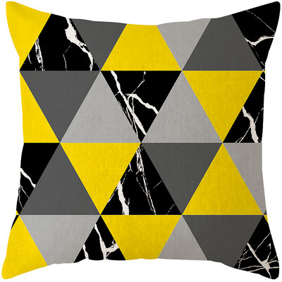 Διακοσμητικά μαξιλαροθήκες σε κίτρινο με διαφορετική εκτύπωση - 1 κομμάτι