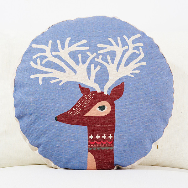 Декоративни кръгли възглавници с различни апликации 