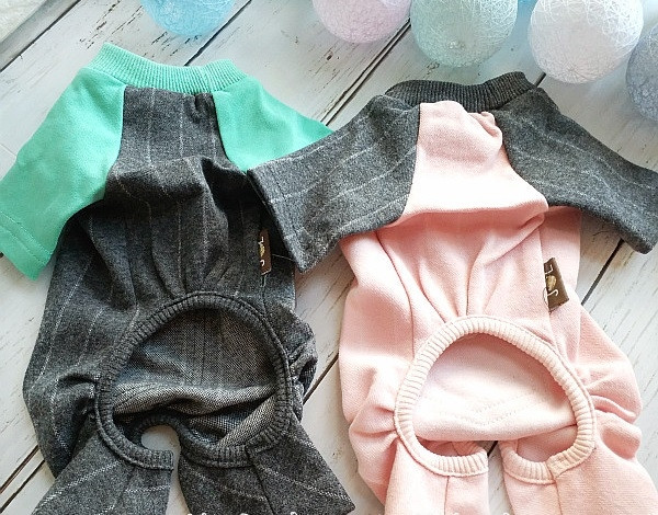 Ενδιαφέροντα ρούχα για σκύλους με έγχρωμο κέντημα και τσέπη σε διάφορα χρώματα