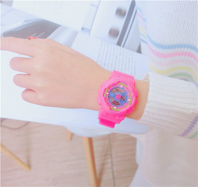 Ceas rotund de dama cu curea din silicon in mai multe culori