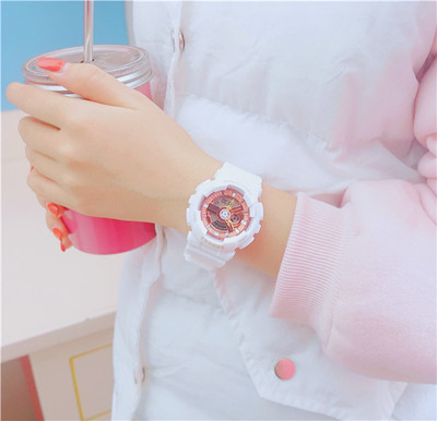 Ceas rotund de dama cu curea din silicon in mai multe culori