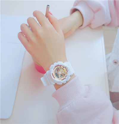 Ceas rotund de dama cu curea din silicon in mai multe culori