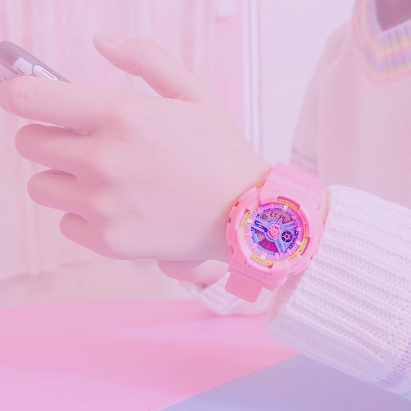 Ceas rotund de dama cu curea din silicon in mai multe culori