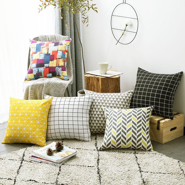 Калъфки за възглавници с геометрични шарки