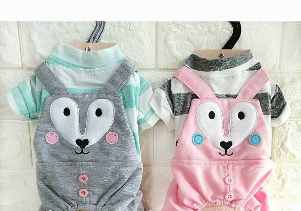 Παντελόνια για σκύλους σε ροζ και γκρι χρώμα