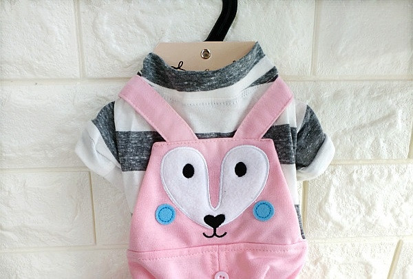 Παντελόνια για σκύλους σε ροζ και γκρι χρώμα