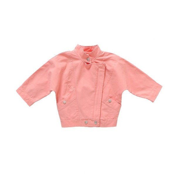 Jachetă subțire pentru copii modernă pentru fete în roz și roșu