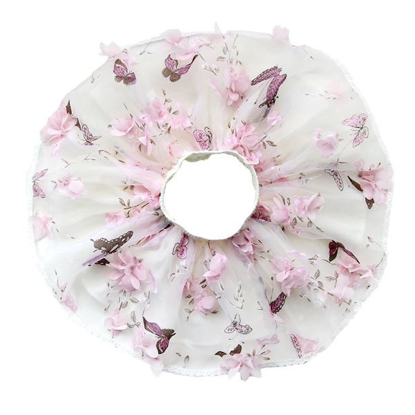 Fusta moderna pentru copii pentru fete de culoare deschisa cu decor 3D