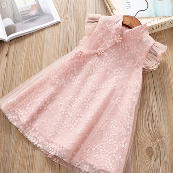 Φόρεμα κοριτσάκι σε ροζ χρώμα με 3D διακόσμηση