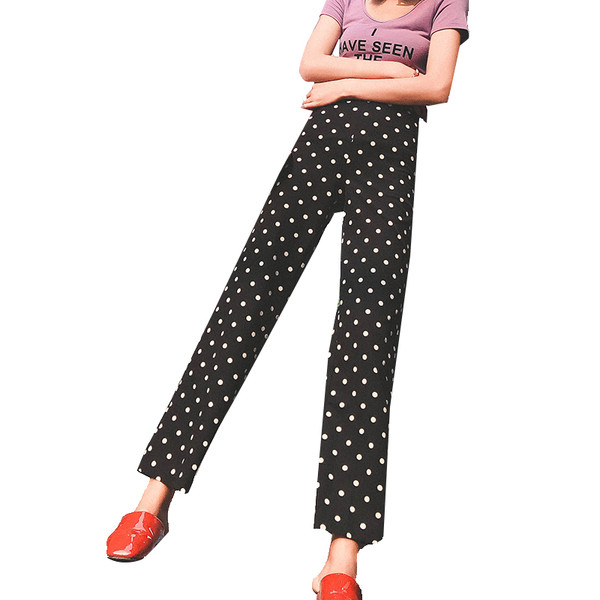 Стилен дамски панталон с висока талия 