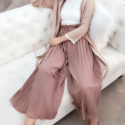 Pantaloni de dama plisati in mai multe culori