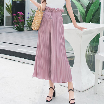 Pantaloni de dama plisati in mai multe culori