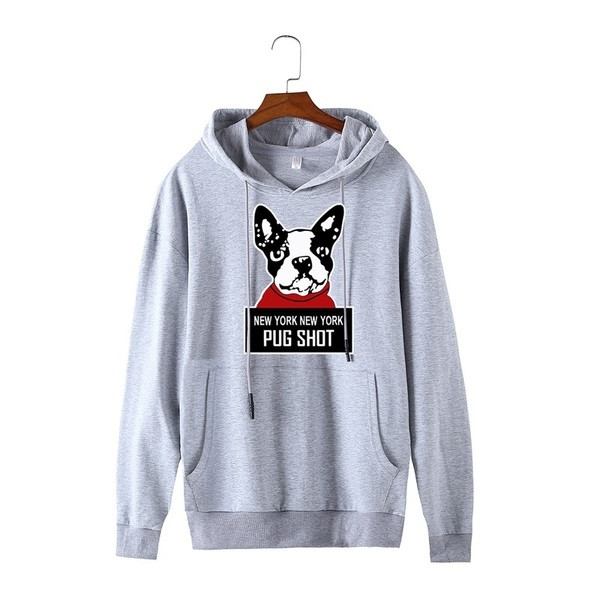 Casual casual μπλούζα άνδρας με κουκούλα και πολύχρωμη εκτύπωση σε διάφορα χρώματα