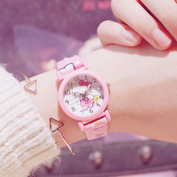 Παιδικό ρολόι για κορίτσια σε ροζ και κόκκινο χρώμα