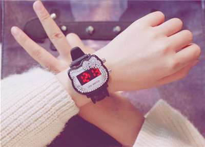 Ceas copii pentru fete in mai multe culori cu pietre decorative