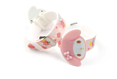 Ceas cu LED pentru copii roz pentru fete