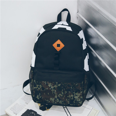 Модерна мъжка раница с надписи в 2 цвята