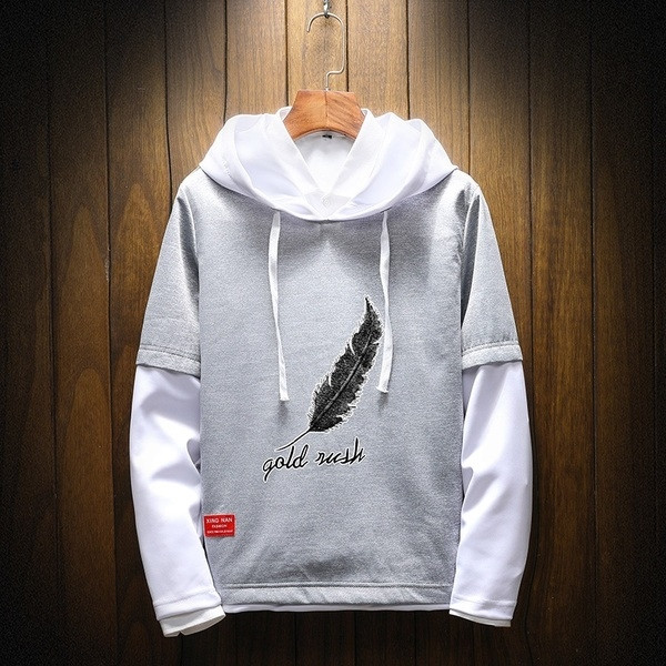 Αθλητική-casual ανδρική κουκούλα με κουκούλα και ανοίγματα σε διάφορα χρώματα