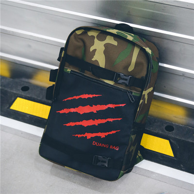 Rucsac mare pentru bărbați, cu aplicație colorată, potrivit pentru utilizarea de zi cu zi