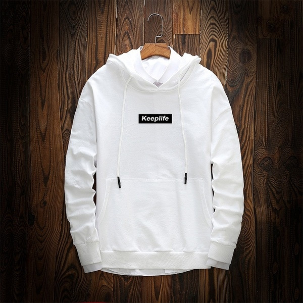 Βαμβακερή φούτερ με κουκούλα με κουκούλα και τσέπη σε διάφορα χρώματα