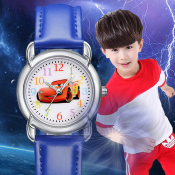 Παιδικό ρολόι με ελαστικό δερμάτινο λουρί για κορίτσια και αγόρια