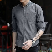 Cămașă elegantă pentru bărbați, cu mâneci lungi, în mai multe culori