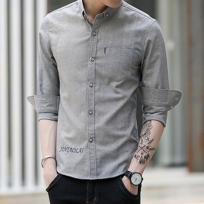 Cămașă elegantă pentru bărbați, cu mâneci lungi, în mai multe culori