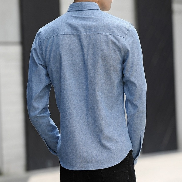 Cămașă elegantă pentru bărbați, cu mâneci lungi, în mai multe culori