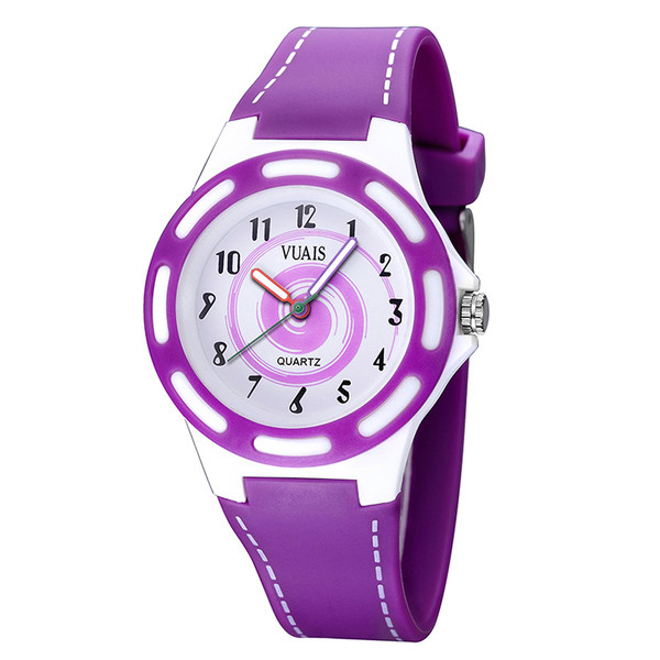 Детски изчистен часовник в няколко цвята за момичета