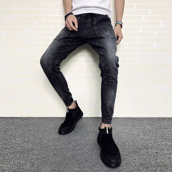 Модерни мъжки дънки с дълбоки джобове