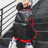 Μεγάλο δερμάτινο σακίδιο με επιγραφή - διάφορα χρώματα