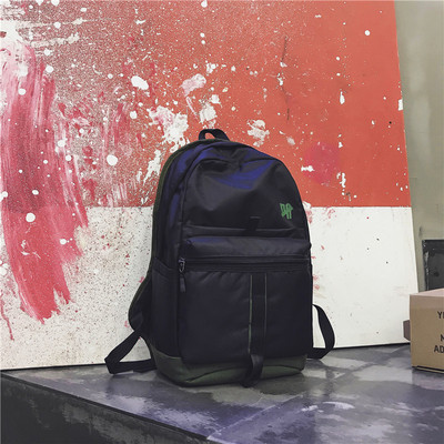 Μεγάλο δερμάτινο σακίδιο με επιγραφή - διάφορα χρώματα