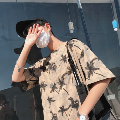 Ежедневна мъжка тениска с десен в два цвята