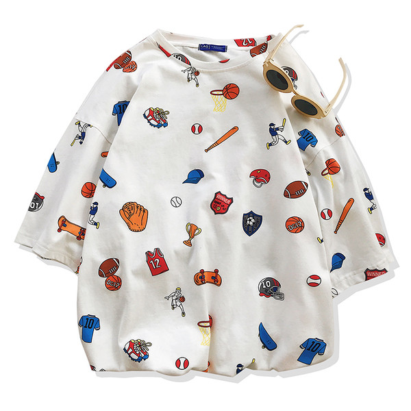 Мъжка тениска с десен и къс ръкав в три цвята