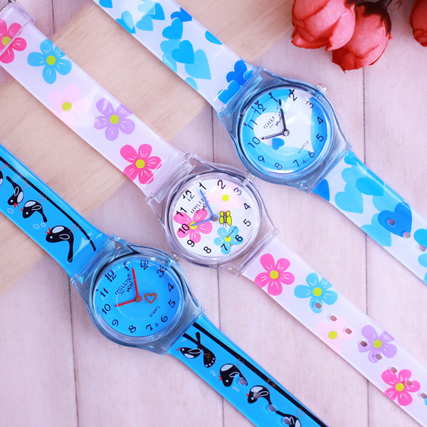 Ceas proaspăt pentru copii pentru fete în trei modele