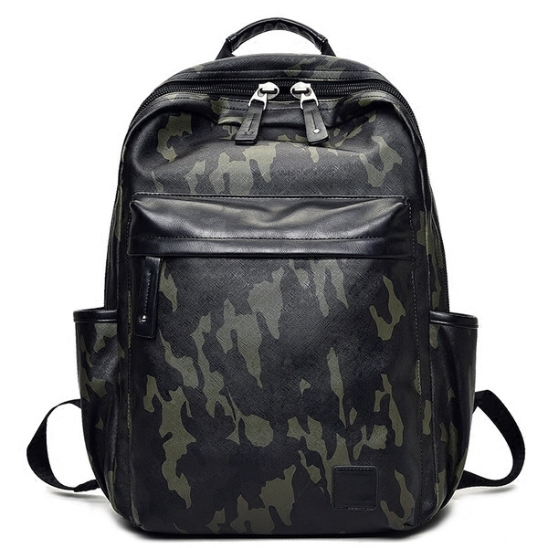 Rucsac barbatesc camuflaj din piele ecologica + poseta sau clutch - doua modele