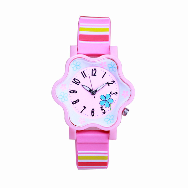 Ρολόγια κοριτσιών για κορίτσια με πολύχρωμο ιμάντα - Λουλούδι