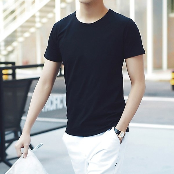 Модерна мъжка тениска изчистен модел в няколко цвята 