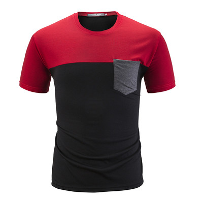 Ежедневна мъжка тениска с джоб в три цвята
