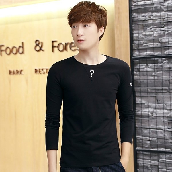 Ежедневна мъжка блуза изчистен модел  с О-образно деколте в няколко цвята 