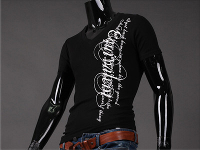 Αντρικά μπλουζάκια με ντεκολτέ και λευκό, γκρι και μαύρο χρώμα