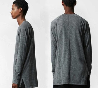 HIT Κομψή ανδρική μπλούζα ασσύμετρη μοτίβο σε διάφορα χρώματα