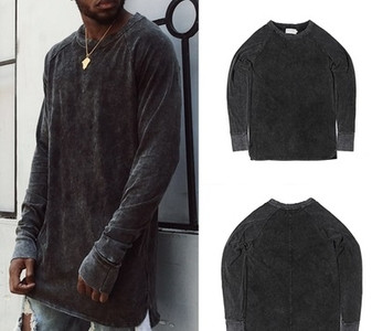 HIT Κομψή ανδρική μπλούζα ασσύμετρη μοτίβο σε διάφορα χρώματα