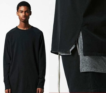 HIT Κομψή ανδρική μπλούζα ασσύμετρη μοτίβο σε διάφορα χρώματα