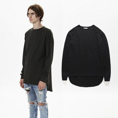 HIT Κομψή ανδρική μπλούζα ασσύμετρη μοτίβο σε διάφορα χρώματα