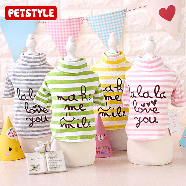 Тениска за кучета с надпис в няколко цвята