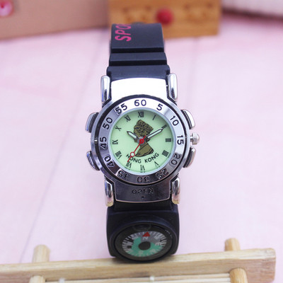 Детски спортно-ежедневен часовник с декорация компас