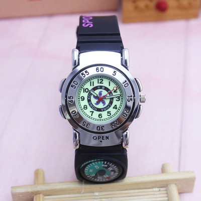 Детски спортно-ежедневен часовник с декорация компас