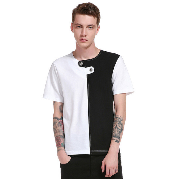 Tricou barbatesc in trei culori cu nasturi