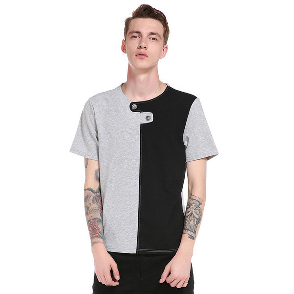 Tricou barbatesc in trei culori cu nasturi